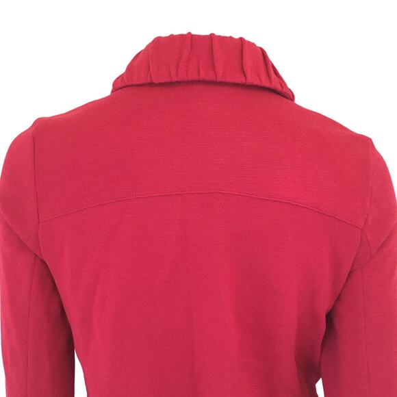 COLDWATER CREEK Double Breasted Wool Blend Sweater in Red SZ S - Picture 4 of 9